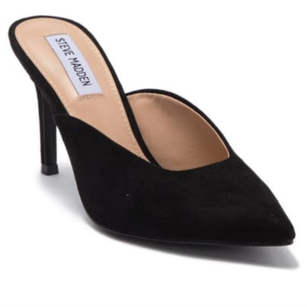 Steve Madden Black suede mule